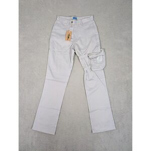 C'est Bon Pants Mens XS Light Gray Cargo Pocket Straight Leg Tactical 2.0 Modern